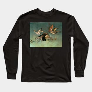 Triptych of the Temptation of St. Anthony Detail  by Hieronymus Bosch Long Sleeve T-Shirt